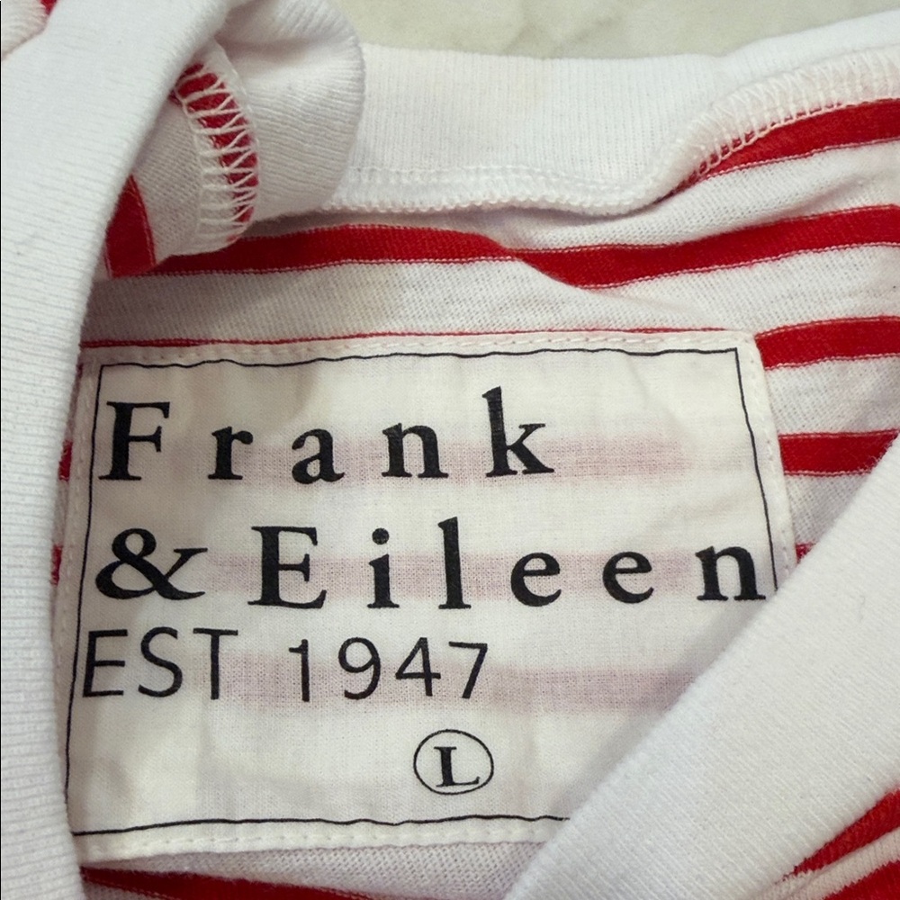 Frank & Eileen NEW CORY Vintage Muscle Tee Dress Red French Stripe Size Large - Picture 4 of 5